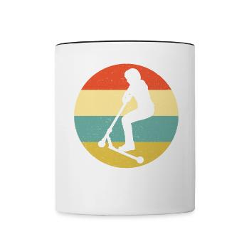 Scooter Stunt Scooter for Kids Retro - Contrasting Mug - white/black - Front