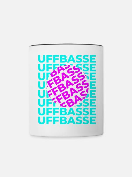 Uffbasse Design - Tasse zweifarbig - Weiß/Schwarz
