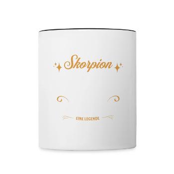 Sternzeichen Geschenke Skorpion Spruch - Tasse zweifarbig - Weiß/Schwarz - Vorne