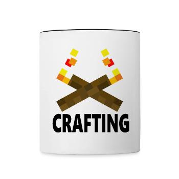 Crafting Crafting Funny Gaming Nerd Gamers Gamers - Mug contrasté - blanc/noir - Devant