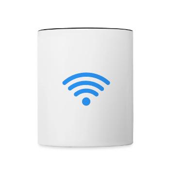 Ich bin 50 Ich bin älter als das Internet - Tasse zweifarbig - Weiß/Schwarz - Vorne