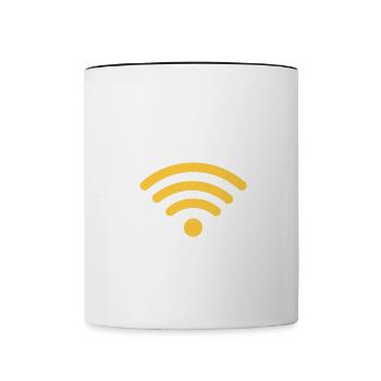 Ich bin 80 Ich bin älter als das Internet - Tasse zweifarbig - Weiß/Schwarz - Vorne