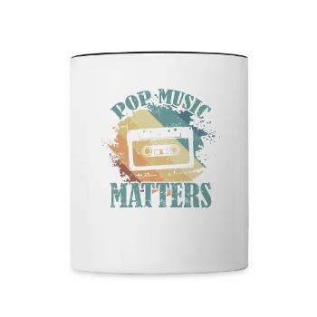 Pop Music Matters R'n'B Singer Stars - Contrasting Mug - white/black - Front