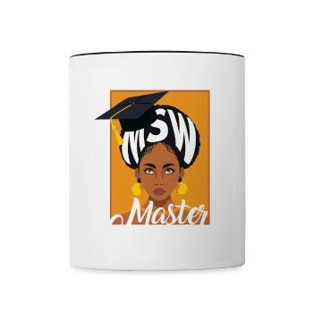 Black American Cultures Pride Histoies HBC - Contrasting Mug - white/black - Front