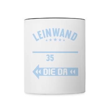 35 verheiratet Leinwand Hochzeit 35.Hochzeitstag - Tasse zweifarbig - Weiß/Schwarz - Vorne