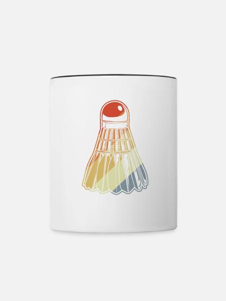 Badminton Birdie - Tasse zweifarbig - Weiß/Schwarz