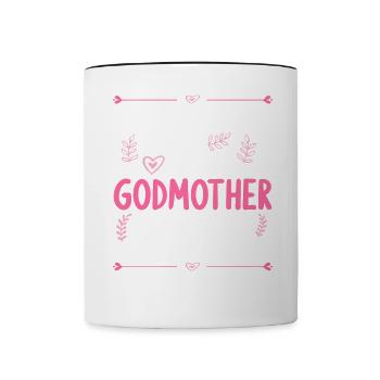 J’ai une fille folle parrain Podson - Mug contrasté - blanc/noir - Devant