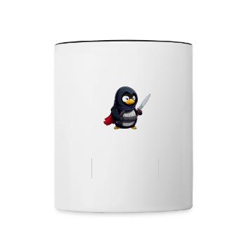 Linux Ninja I'm not a SysAdmin Tux Ninja Wizzard - Tasse zweifarbig - Weiß/Schwarz - Vorne