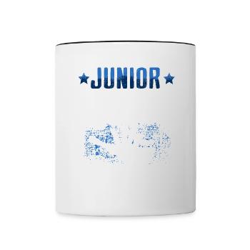Joueur de cornemuse junior Joueur de cornemuse écossaise - Mug contrasté - blanc/noir - Devant