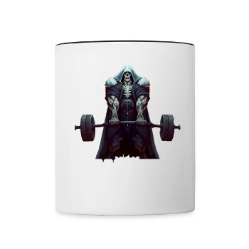 Deadlifts Gym Fitness Fun Workout - Contrasting Mug - white/black - Front