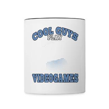 Les gars cool jouent aux jeux vidéo Gamer Gaming Gamers - Mug contrasté - blanc/noir - Devant