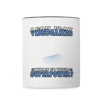 Je peux jouer jeux vidéo joueurs joueurs - Mug contrasté - blanc/noir - Devant