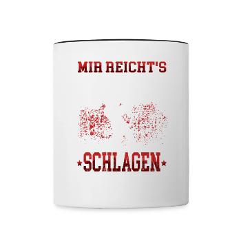 Ich ge Baseball spielen Baseballer Baseballspieler - Tasse zweifarbig - Weiß/Schwarz - Vorne
