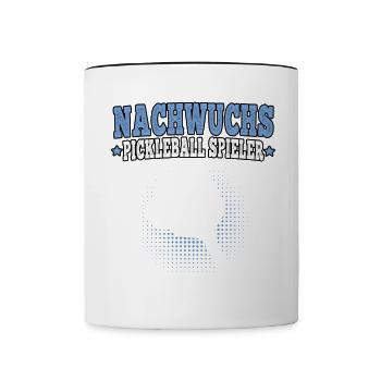 Pickelball Nachwuchs Pickleball Spieler - Tasse zweifarbig - Weiß/Schwarz - Vorne