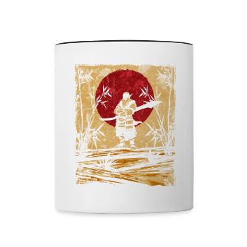 Oni Japanese Art Vintage Fighter Retro - Contrasting Mug - white/black - Front