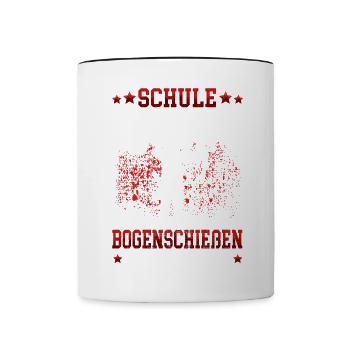 Bogenschießen wichtiger Bogenschütze Bogenschützen - Tasse zweifarbig - Weiß/Schwarz - Vorne