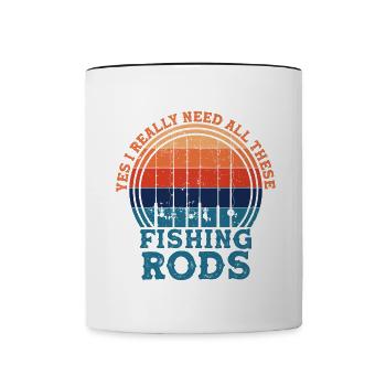 Masterbaiter Lifestyle Fisherman Lover Fishing Rod - Mug contrasté - blanc/noir - Devant