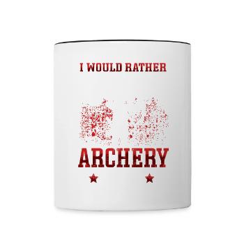 Lieber Bogenschießen Bogenschütze Bogenschützen - Tasse zweifarbig - Weiß/Schwarz - Vorne