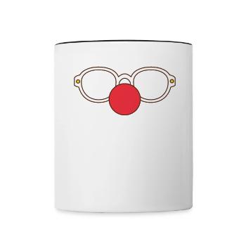 Clown Costume Carnival Carnival - Contrasting Mug - white/black - Front