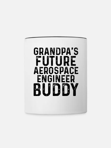 Grandpa's Future Aerospace Engineer Buddy - Tasse zweifarbig - Weiß/Schwarz