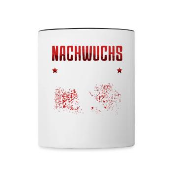 Handball Nachwuchs Handballer Handballerin - Tasse zweifarbig - Weiß/Schwarz - Vorne