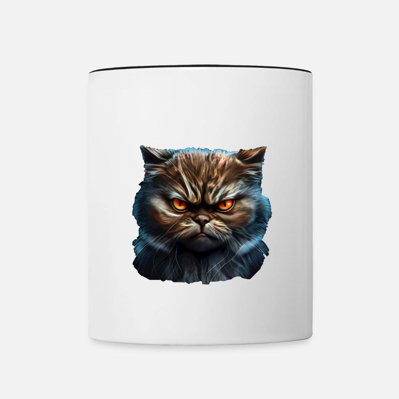 Katze Kätzchen Katzenhalter Katzen Sarkasmus - Tasse zweifarbig - Weiß/Schwarz