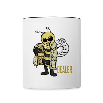 Honig Dealer Imker Honig Biene Imkerei Bienenzucht - Tasse zweifarbig - Weiß/Schwarz - Vorne