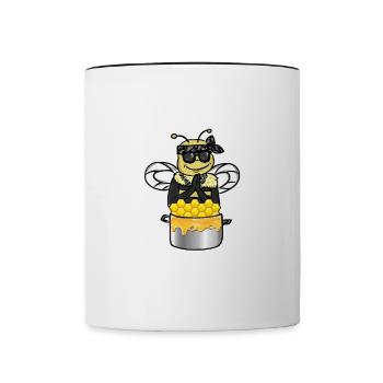 Honig Dealer Imker Honig Biene Imkerei Bienenzucht - Tasse zweifarbig - Weiß/Schwarz - Vorne