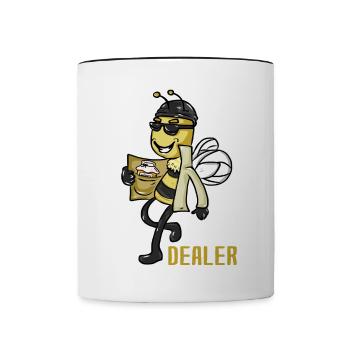 Honig Dealer Imker Honig Biene Imkerei Bienenzucht - Tasse zweifarbig - Weiß/Schwarz - Vorne