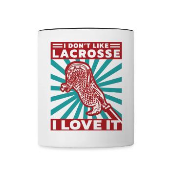Lacrosse LAX Club Team Spieler Trainer Fans Coach - Tasse zweifarbig - Weiß/Schwarz - Vorne