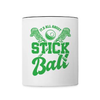 Lacrosse LAX Club Team Players Coaches Fans Coach - Contrasting Mug - white/black - Front
