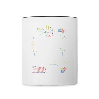 Two to the power of four = 16 years old - Mathematics - Contrasting Mug - white/black - Front