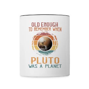 Les planètes du système solaire assez vieilles pour la science de Pluton - Mug contrasté - blanc/noir - Devant