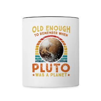 Les planètes du système solaire assez vieilles pour la science de Pluton - Mug contrasté - blanc/noir - Devant
