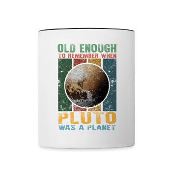 Les planètes du système solaire assez vieilles pour la science de Pluton - Mug contrasté - blanc/noir - Devant
