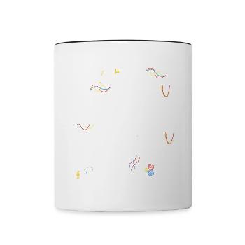 Deux à la puissance quatre = 18 ans - Mathématiques - Mug contrasté - blanc/noir - Devant
