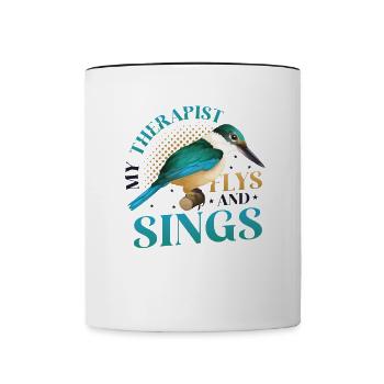 Birdwatcher, Bird lover, Pets - Contrasting Mug - white/black - Front