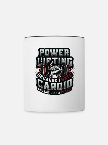 Funny Power Lifting Gewichtheben - Tasse zweifarbig - Weiß/Schwarz