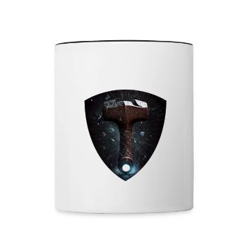 Papa Vathor Va Thor Vatertag Vatertagsgeschenk - Tasse zweifarbig - Weiß/Schwarz - Vorne