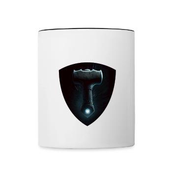 Papa Vathor Va Thor Fête des pères Fête des pères Cadeau de fête des pères - Mug contrasté - blanc/noir - Devant