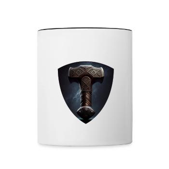Papa Vathor Va Thor Vatertag Vatertagsgeschenk - Tasse zweifarbig - Weiß/Schwarz - Vorne