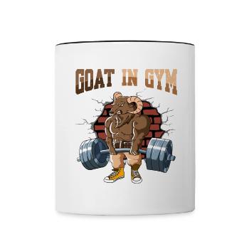 Fitnesstraining Pumpen Gorilla Kreuzheben Fitness - Tasse zweifarbig - Weiß/Schwarz - Vorne