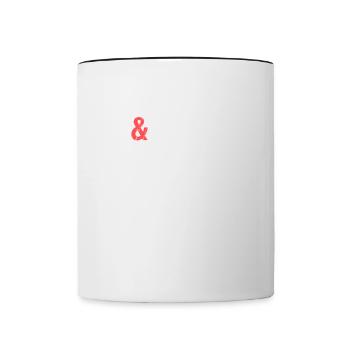Divorcé et fauché mais finalement heureux divorce - Mug contrasté - blanc/noir - Devant