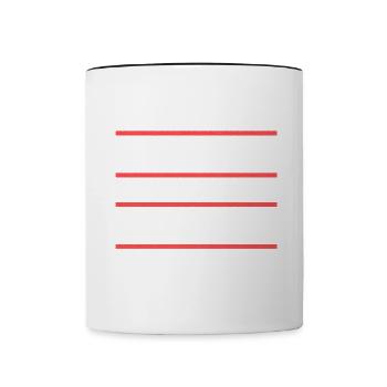 You cant cure Stupidity but you can get divorced - Contrasting Mug - white/black - Front