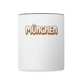 Münchnerin Münchner München - Tasse zweifarbig - Weiß/Schwarz - Vorne