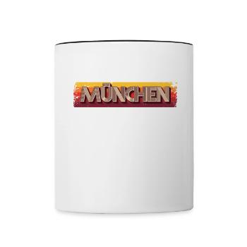 Münchnerin Münchner München - Tasse zweifarbig - Weiß/Schwarz - Vorne