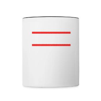 Frankfurterin Frankfurter Frankfurt - Tasse zweifarbig - Weiß/Schwarz - Vorne