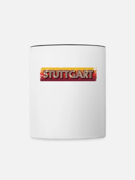Stuttgartererin Stuttgarterer Stuttgarter - Tasse zweifarbig - Weiß/Schwarz