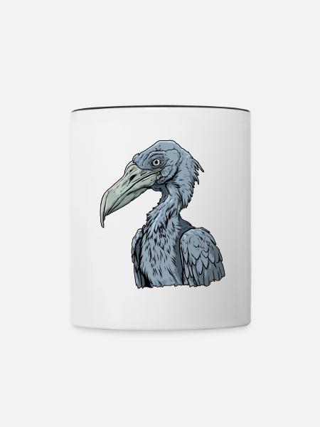 Schuhschnabel - Tasse zweifarbig - Weiß/Schwarz