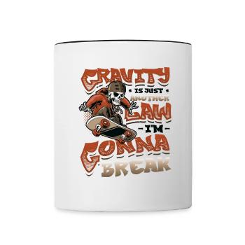 Skateboard Halfpipe, Tricks, Skateboarding - Contrasting Mug - white/black - Front